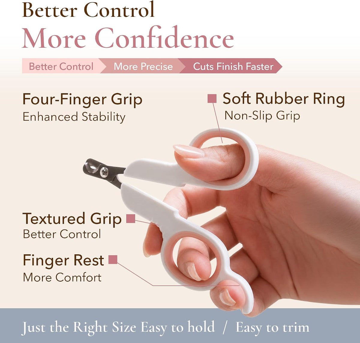 Cat Nail Clipper – Designed in Japan, Beginner Friendly, Guide & Video PINK