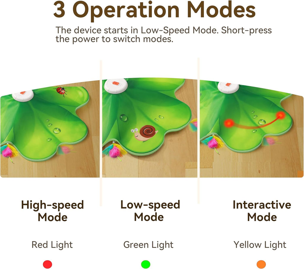 FEELNEEDY Rechargeable Cat Toys, 2 in 1 Hide and Seek Game Interactive Cat Toy, Movable LED Red Dot, Moving Concealed Fe