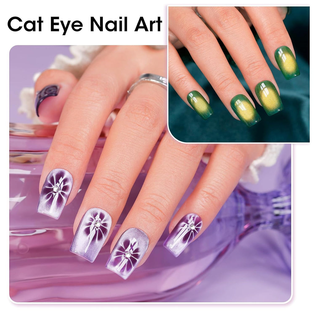 GELLEN Double-Ended Cat Eye Magnet Stick, Flower Magnet for Gel Polish