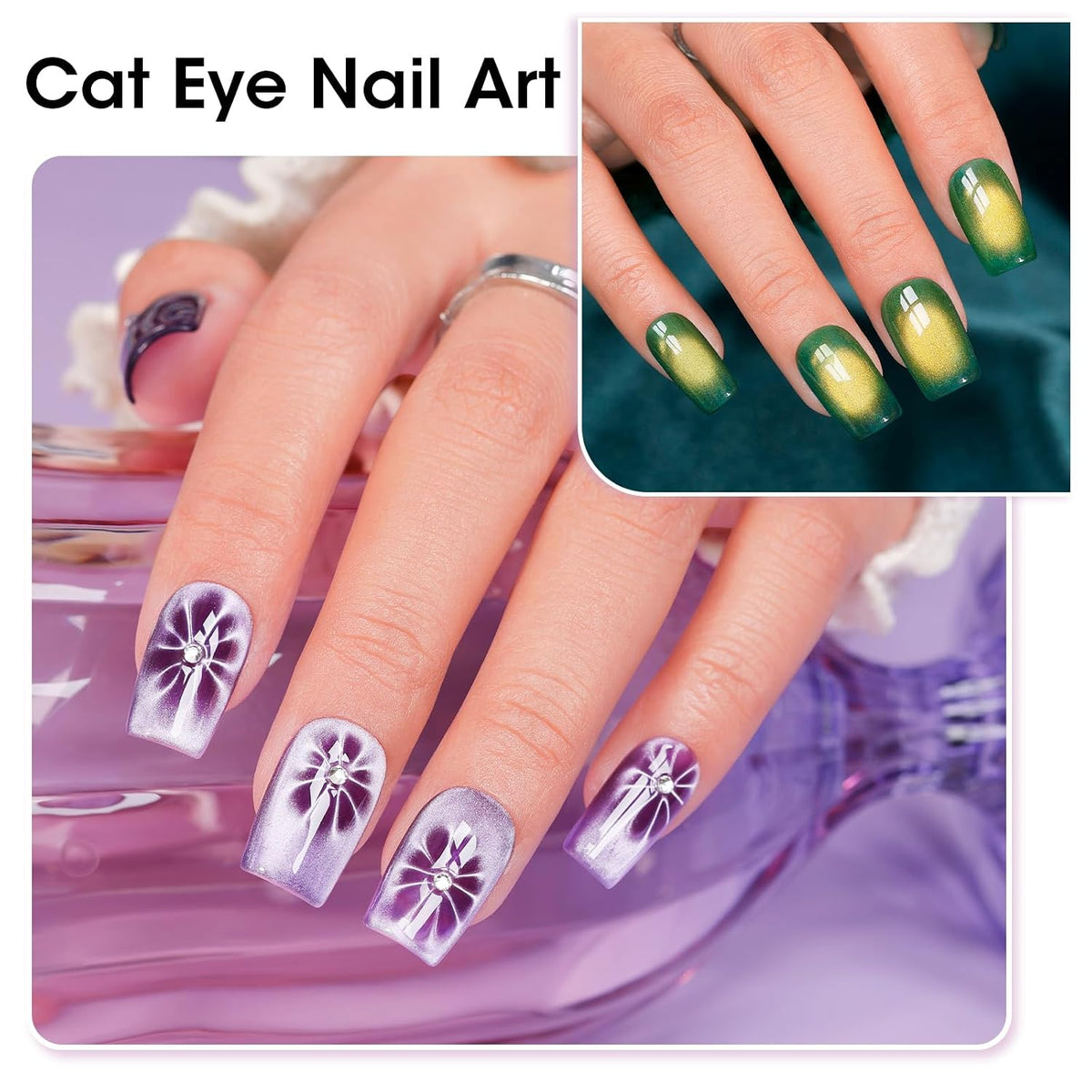 GELLEN Double-Ended Cat Eye Magnet Stick, Flower Magnet for Gel Polish
