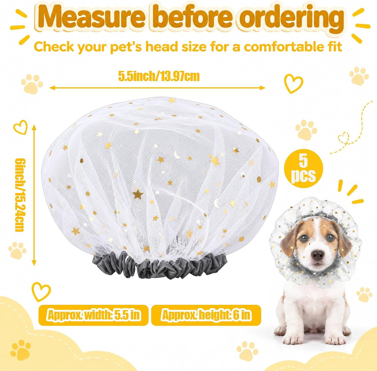 5 Pcs Dog Face Net, Anti Scavenging Pet Face Guard Dog Faces Cover