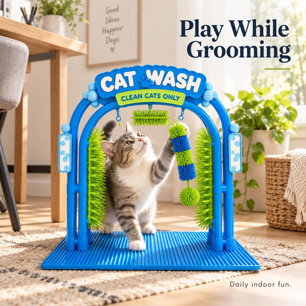 Cat Grooming Wash Station, Cat Car Wash Scratcher，1 Pcs