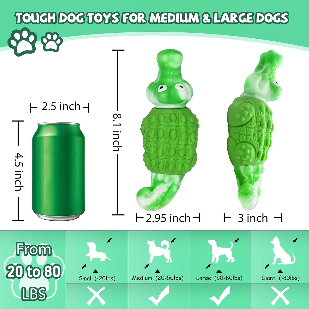 YINEYA Tough Dog Toys for Aggressive Chewers, Indestructible Large Chew Toy