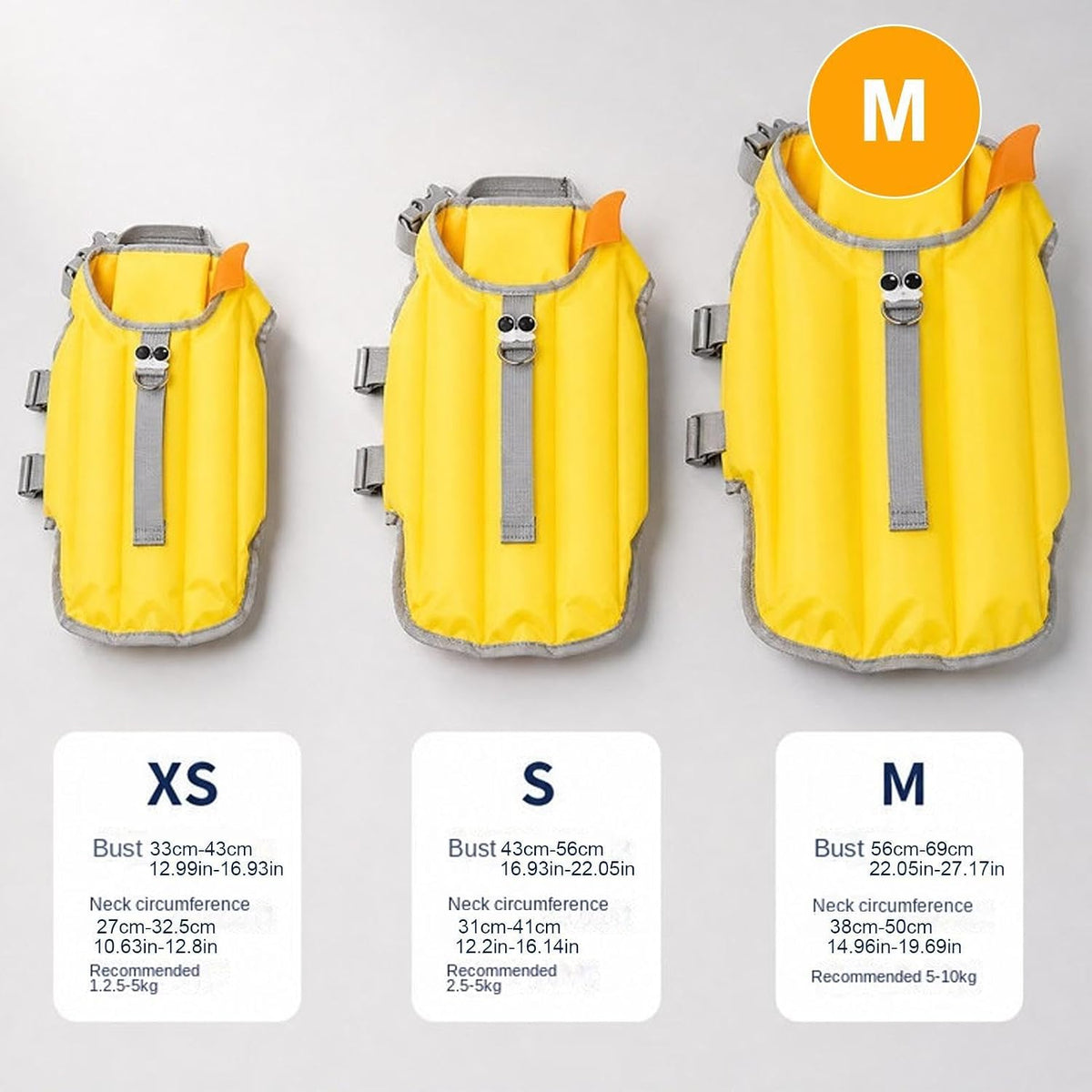 Dog Life Vest XS/S/M,Nylon Swim Jacket Adjustable with Chin Rest FrontFloat