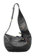 Noah & Paw Dog Sling Carrier for Dogs & Cats 3-10 lb (Faux Leather, Zipper)