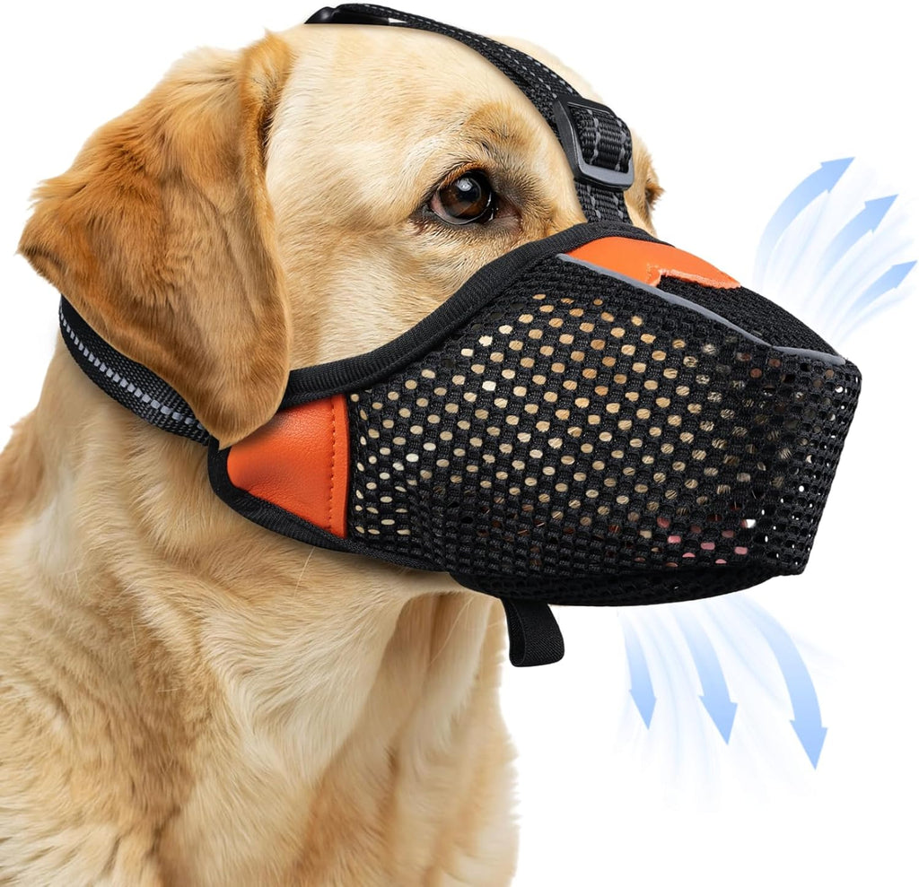 Soft Mesh Dog Muzzle, Adjustable Breathable for Small Medium Large Dogs