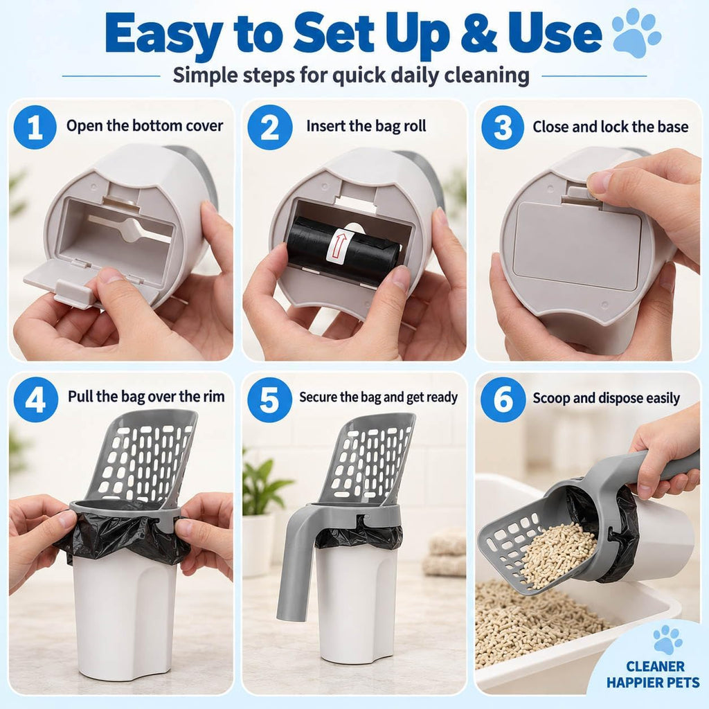 Cat Litter Scoop with Waste Container