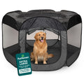 FurHaven Soft-Sided Dog & Cat Playpen, Portable Foldable Indoor & Outdoor Pet Playpen with Mesh Windows & Zippered Door, Gray, Extra Large