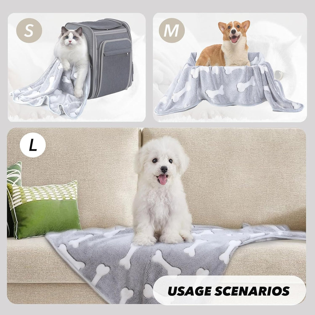 1 Pack 3 Puppy Blanket, Fleece Pet Small Dog Blanket for Puppy Cat, 23"x15"