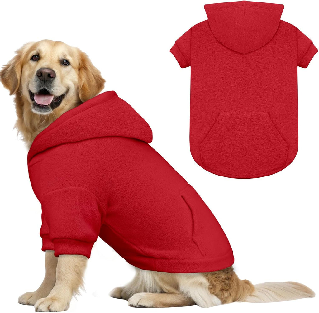 Extra Small Dog Sweater,Dog Hoodie,Warm Fleece Sweatshirt with Hood & Pocket,Leash Hole,Cozy Cold Weather Cat Pet Clothe