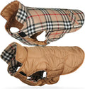 VIVAGLORY Dog Winter Coat Softjoy Warm Dog Jacket, M, Khaki