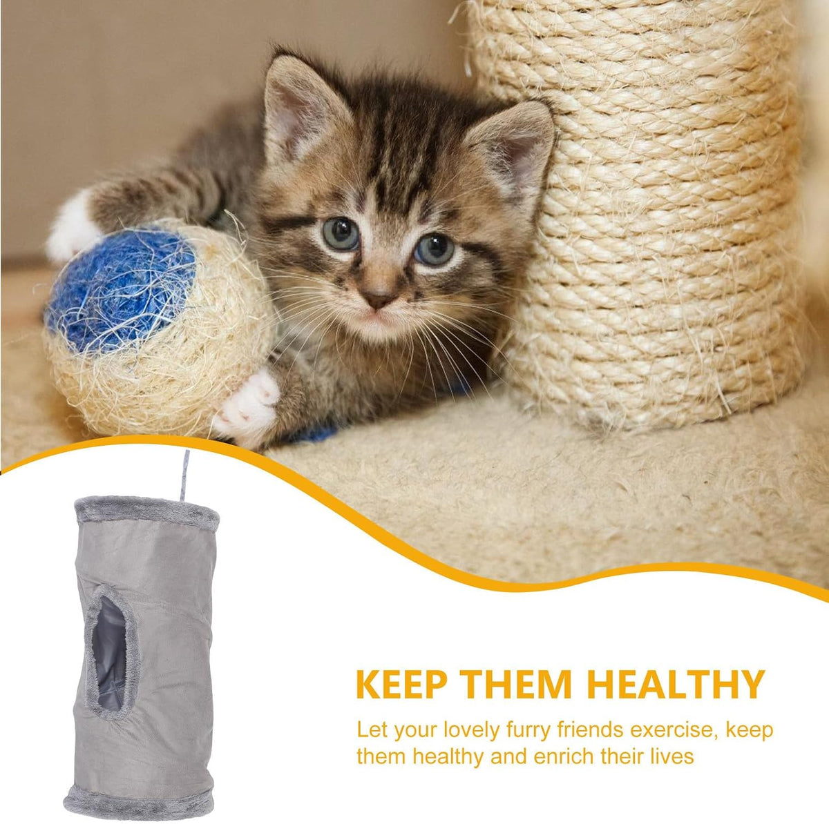 Foldable Suede Home Cat Tunnel Cozy Hideaway for Cats