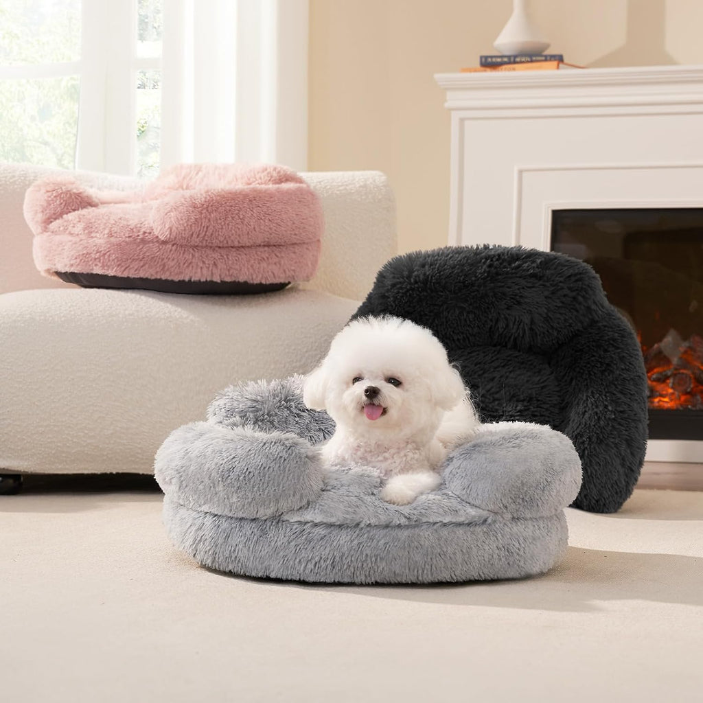 EHEYCIGA 23" Calming Donut Dog Bed for Small Dog & Cat Washable Pet Couch