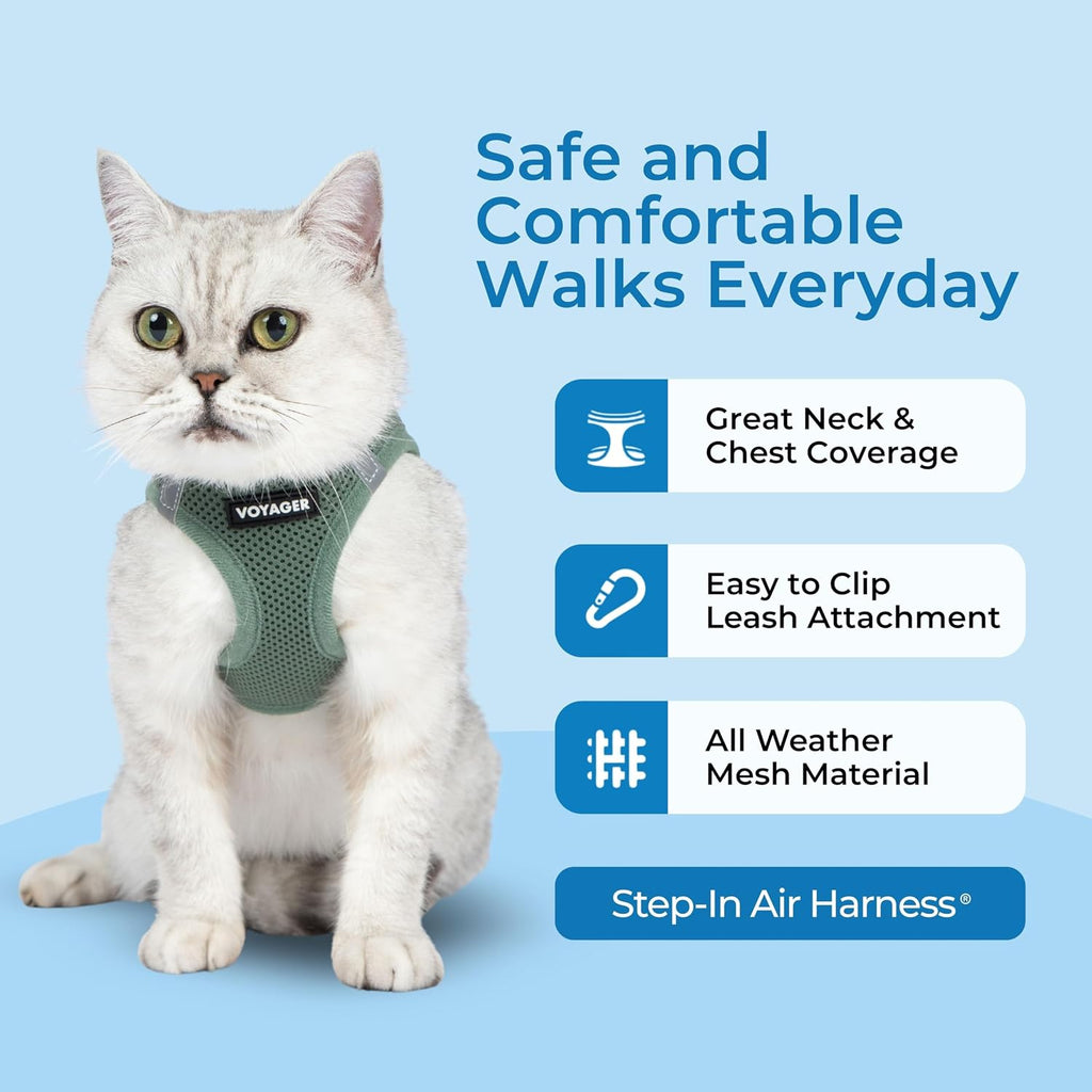 Voyager Step-in Air Cat Harness & Leash Set - Moss Green, XS