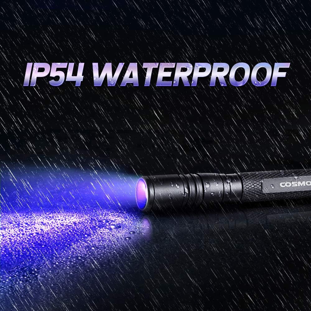 UV Flashlight 395nm Zoomable Black Light Lamp Ultraviolet Lights