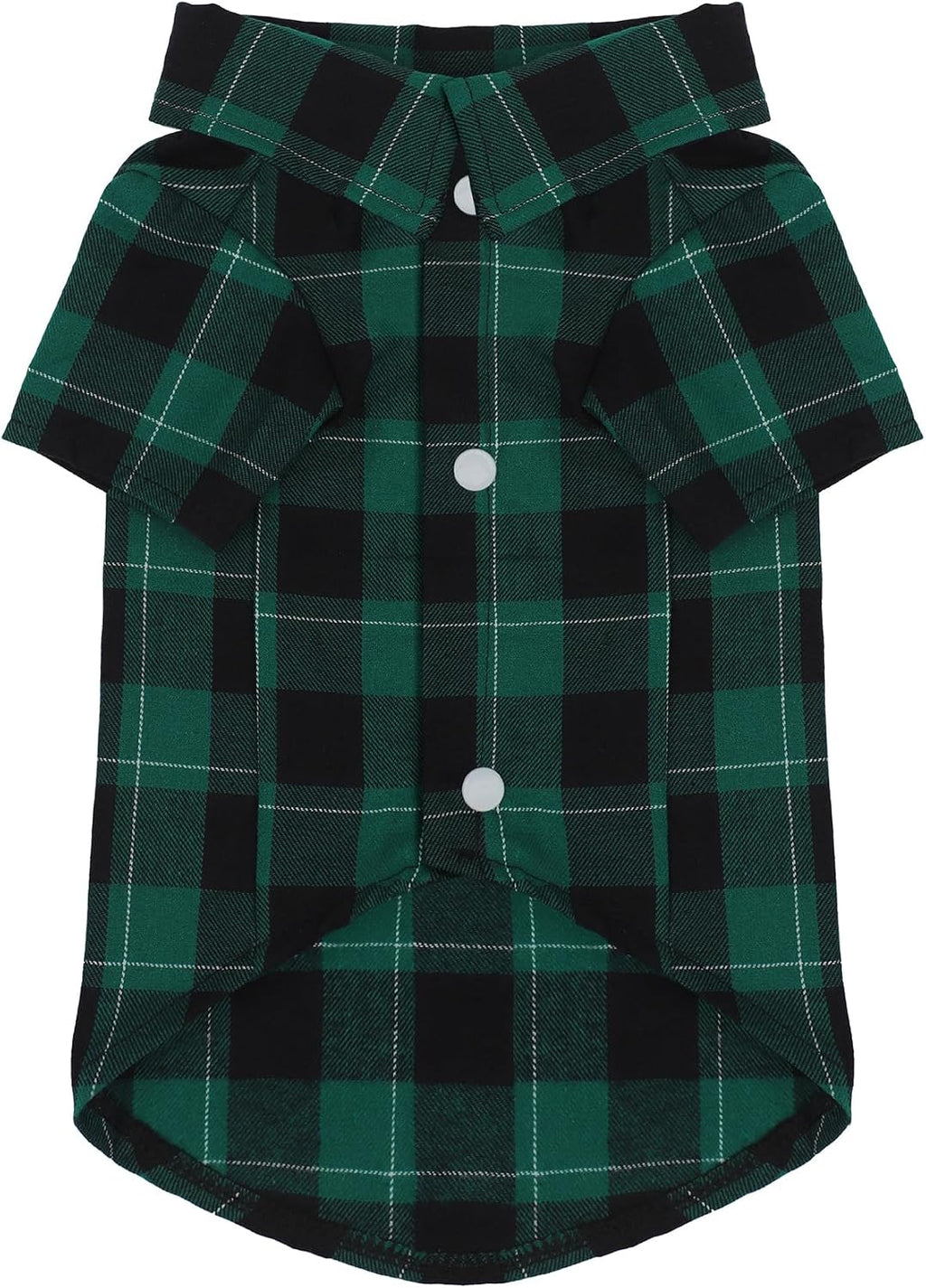 Plaid Dog Shirt: Classic Checkered Style in Pure Cotton for Large, Medium, and Small Breeds, Comfort, Breathability, and