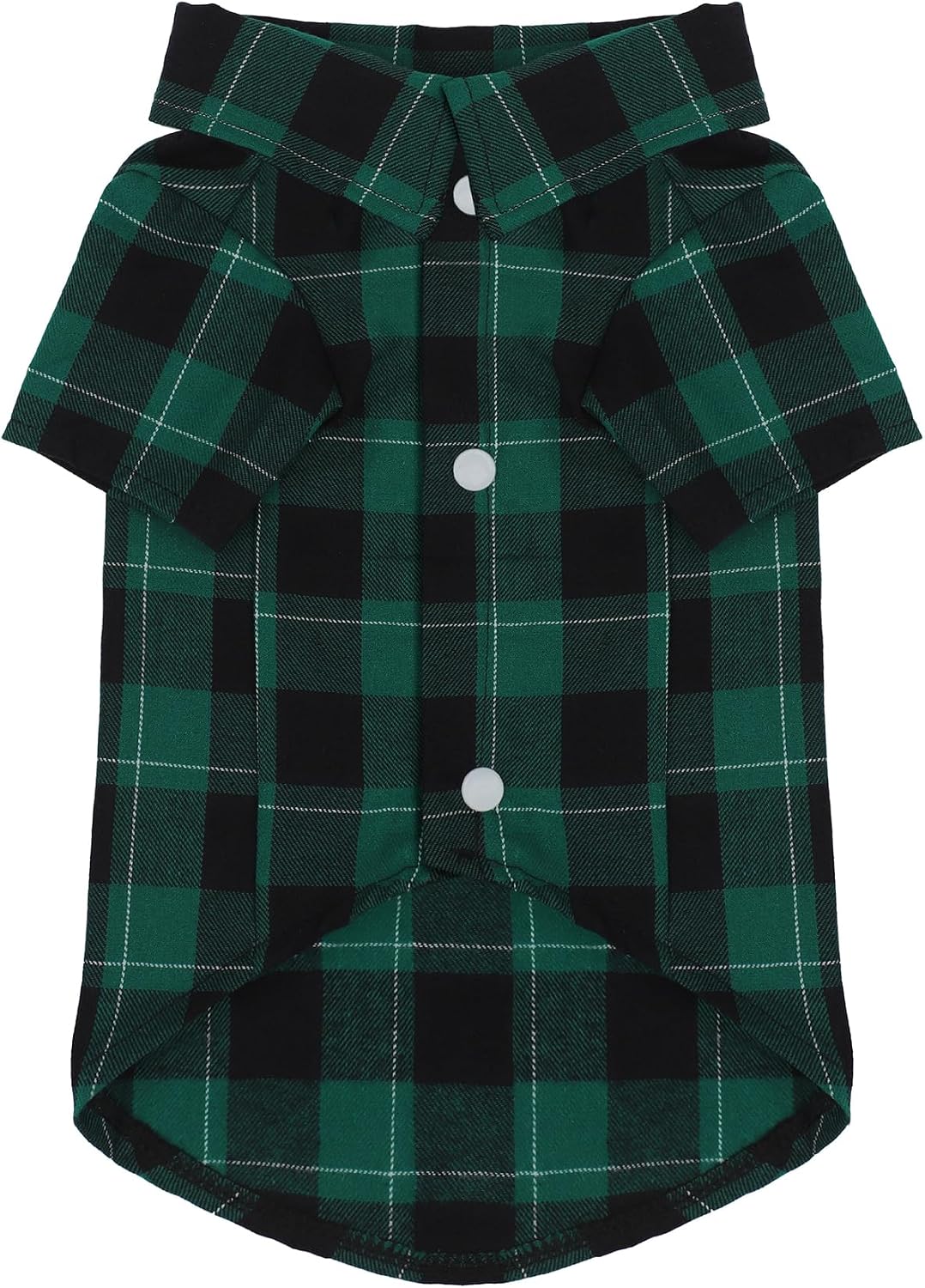 Plaid Dog Shirt: Classic Checkered Style in Pure Cotton for Large, Medium, and Small Breeds, Comfort, Breathability, and