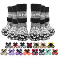 EXPAWLORER 6Pcs Anti-Slip Dog Socks to Prevent Licking Paws,Dog Shoes for Hot Pavement,Dog Booties Traction Control on Hardwood Floor,Boots & Paw Protectors, for Puppy Small Medium Large Senior Dogs