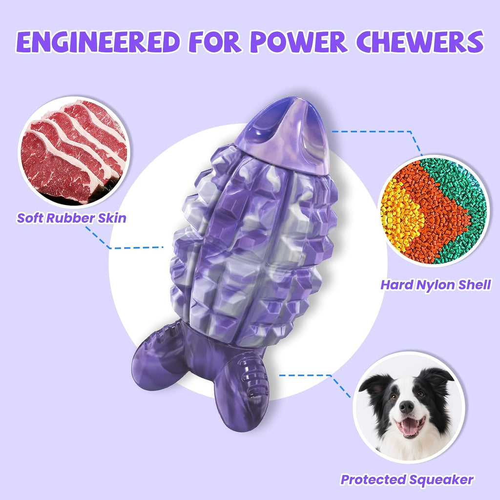 YINEYA Tough Dog Toys for Aggressive Chewers, Dog Chew Toys, Purple