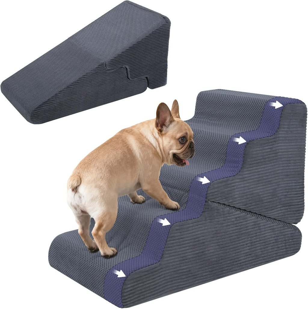 Dog Ramp for Bed, 16.5" H Dog Stairs for High Bed