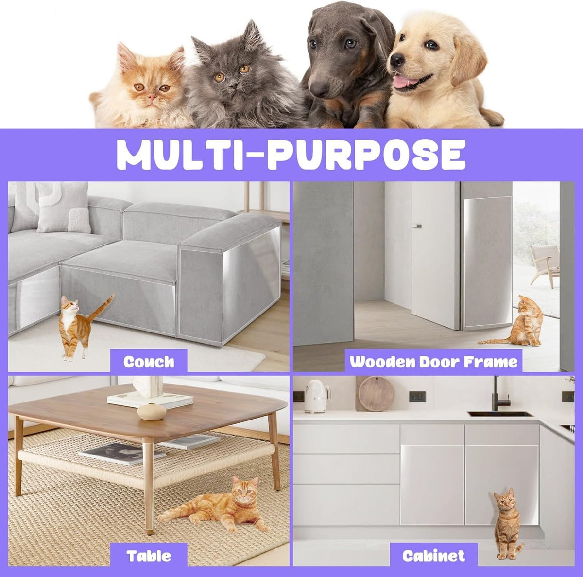 JINVOGREEN 18 Pcs Cat Scratch Furniture Protectors, 17 in