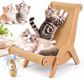 Cat Scratch Lounger Chair, 2-in-1 Sisal Scratcher Board Bed, Standard