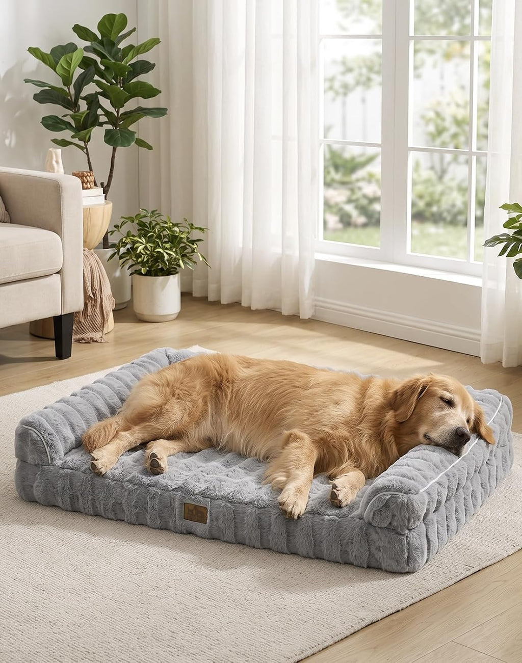 COZY KISS Orthopedic Large Dog Bed, Washable Pet Bed