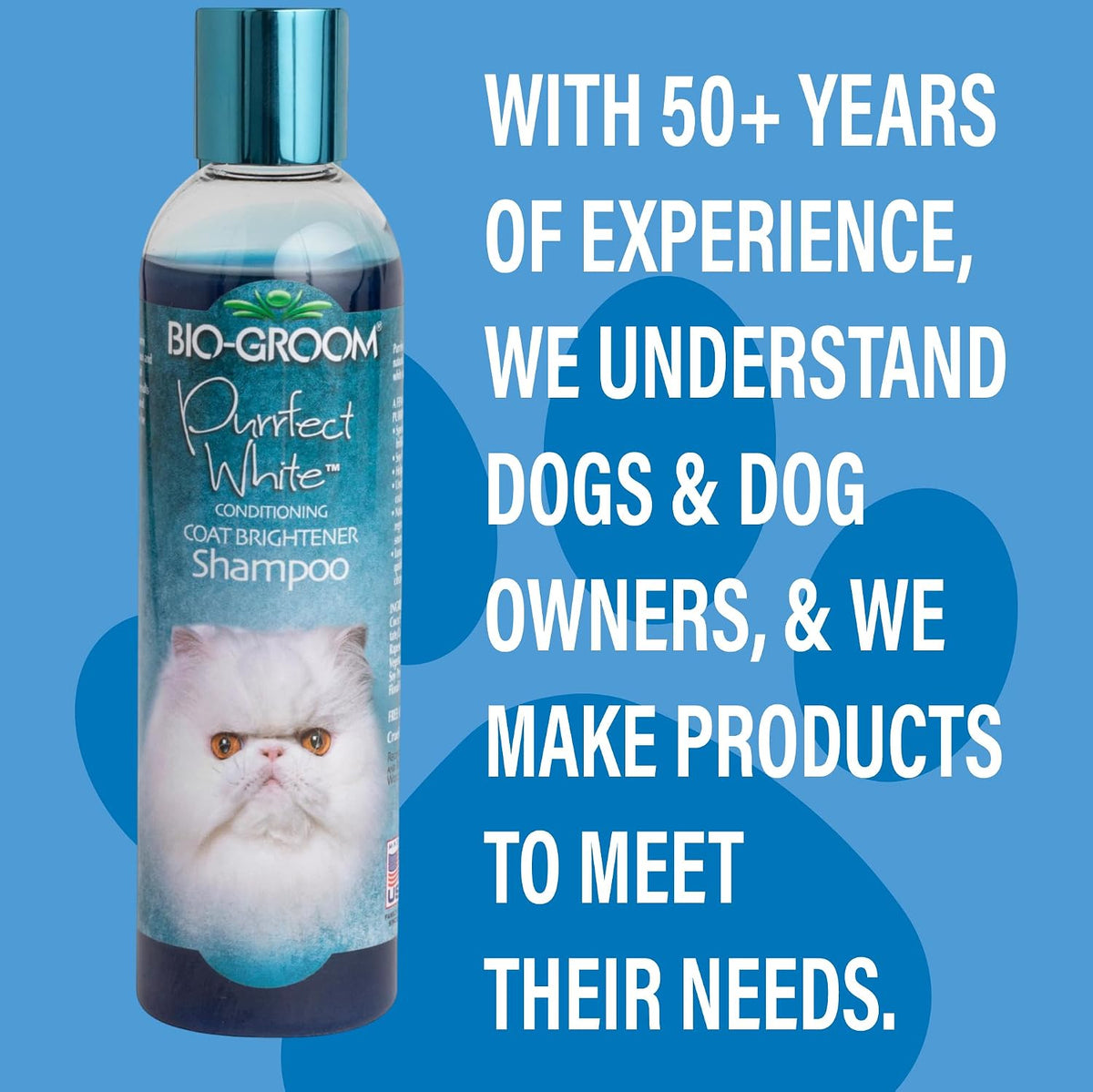 Bio-Groom Purrfect White Cat Shampoo, Coat Brightener, 8 fl oz, 1-Pack