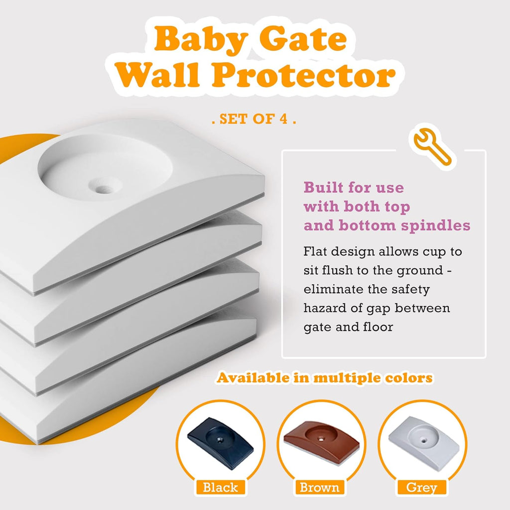 Wall Nanny - Baby Gate Wall Protector (Made in USA) Protects Walls and Doorways from Pet Gates - for Pressure Mounted In