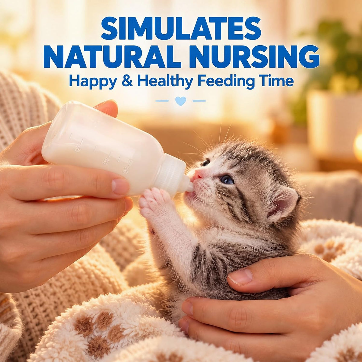 24 Pcs 2 Oz/60 ml Nursing Bottle for Kittens Small Puppies Animals