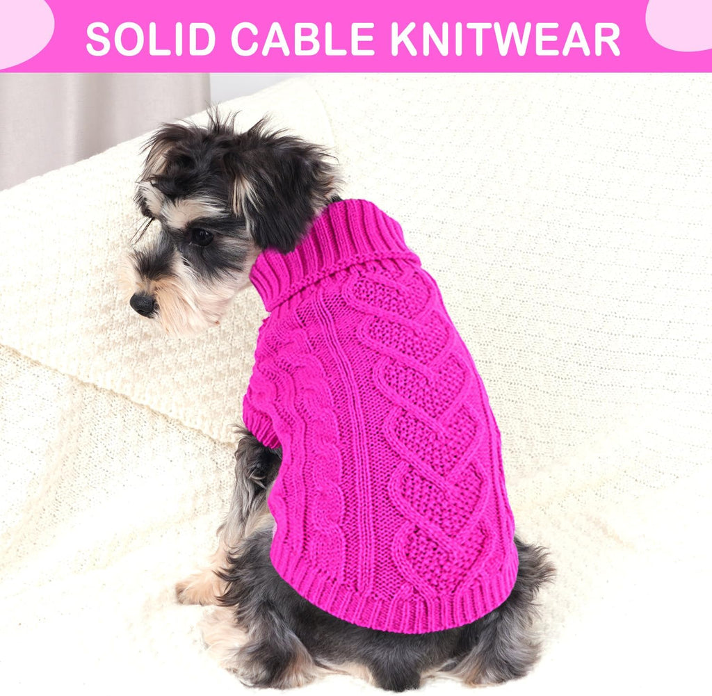 Dog Sweaters for Small Dogs Knit Small Dog Sweater Warm Winter Dog Clothes Girl Turtleneck Puppy Sweater Sleeveless Chih