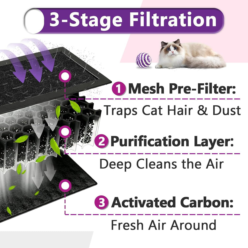 4 Pcs Carbon Filter Compatible with Automatic Cat Litter Box