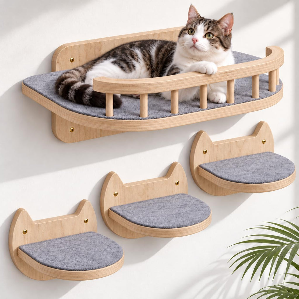 Cat Wall Shelves, Modern Cat Wall Furniture for Indoor Cats