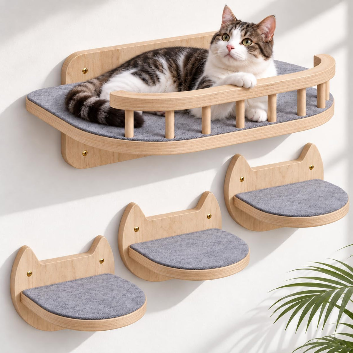 Cat Wall Shelves, Modern Cat Wall Furniture for Indoor Cats
