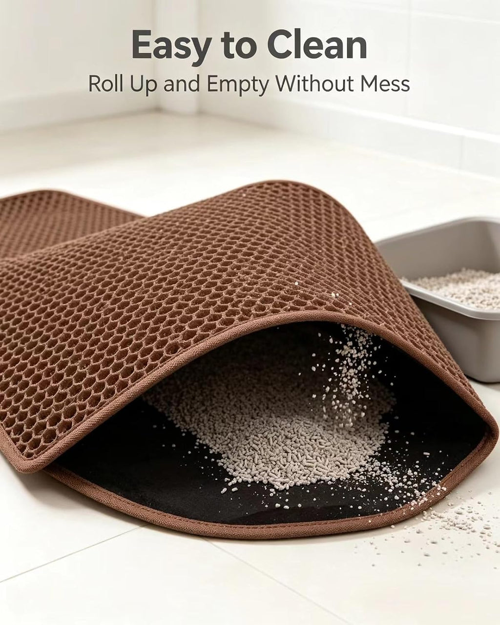 Double‑Layer Honeycomb Cat Litter Trapping Mat