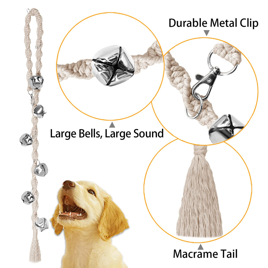 GINIDEAR Dog Bells to Go Outside, Potty Training Bell, Handmade, Adjustable