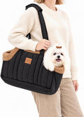 Fall&Winter Dog Sling，Dog Sling Carrier for Pets Under 25 Lbs (Jet Black)