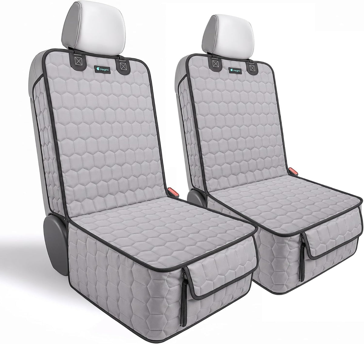 2-Pack Front Seat Covers for Dogs, Waterproof Car Seat Protectors