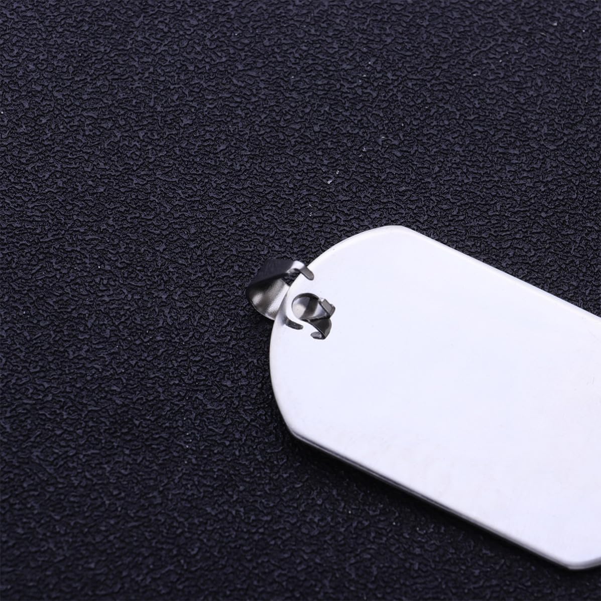 10pcs Dog Id Tags Aluminum Pendant Necklaces Keychains Silver
