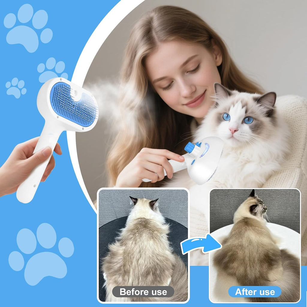 Cat Brush for Shedding,Pet Steam Brush for Cat