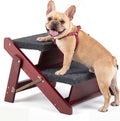 MEWANG Wooden Pet Stairs - 2 Step Foldable Ramp for Senior Dogs & Cats