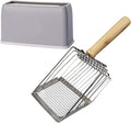 Cat Litter Scoop,Premium Kitty Shovel with Hook and Hole,Durable Heavy Duty