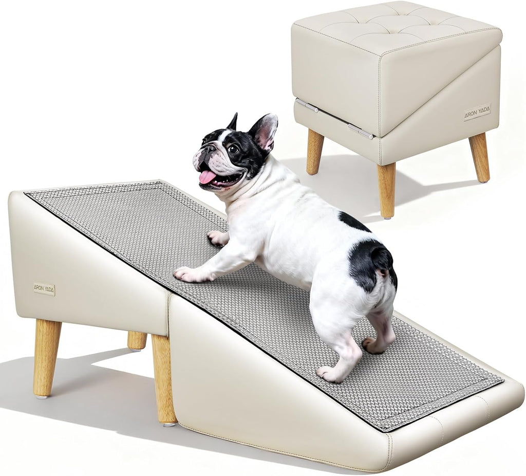 Dog Ramp for Couch, 16"H 2-in-1 Non-Slip Dog Stairs for Small Dogs