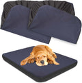 Dog Bed Covers Replacement Washable 100% Waterproof Dog Bed Sheets, Soft & Noiseless Pet Bed Cover, 2 Pack, 44" x 35" Bl