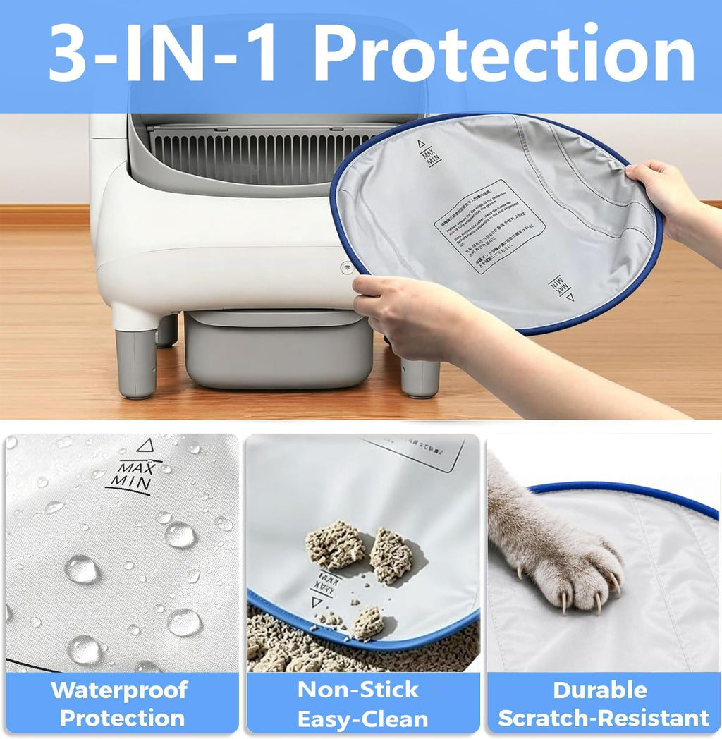 2PCS Waterproof Pads for PARUUNTYS Self Cleaning Litter Box