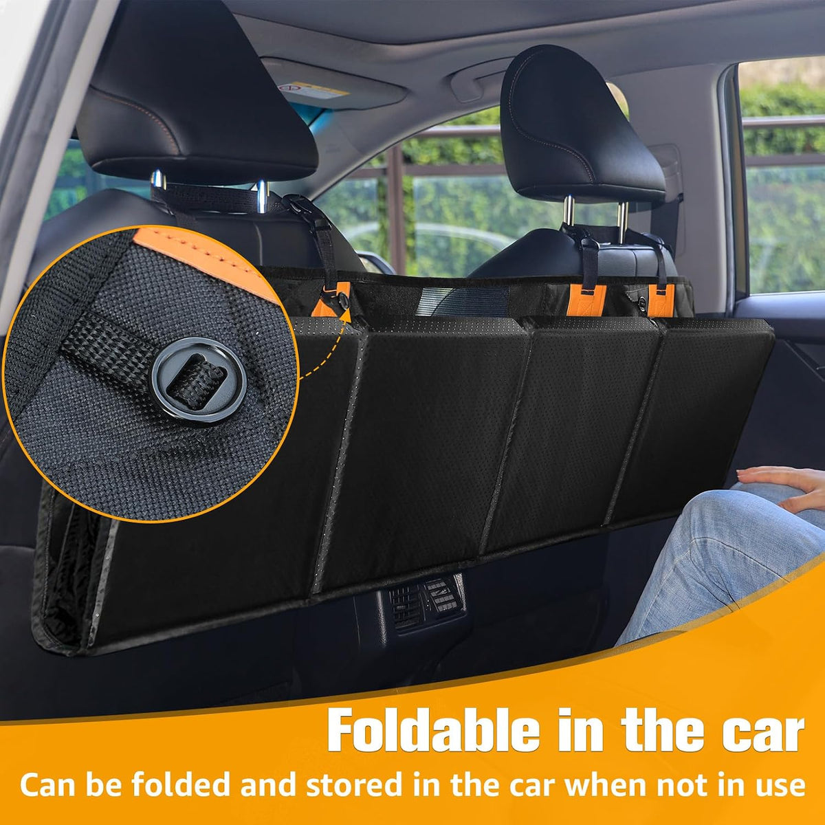 Dog Car Seat Cover for Back Seat, Hard Bottom Back Seat Extender