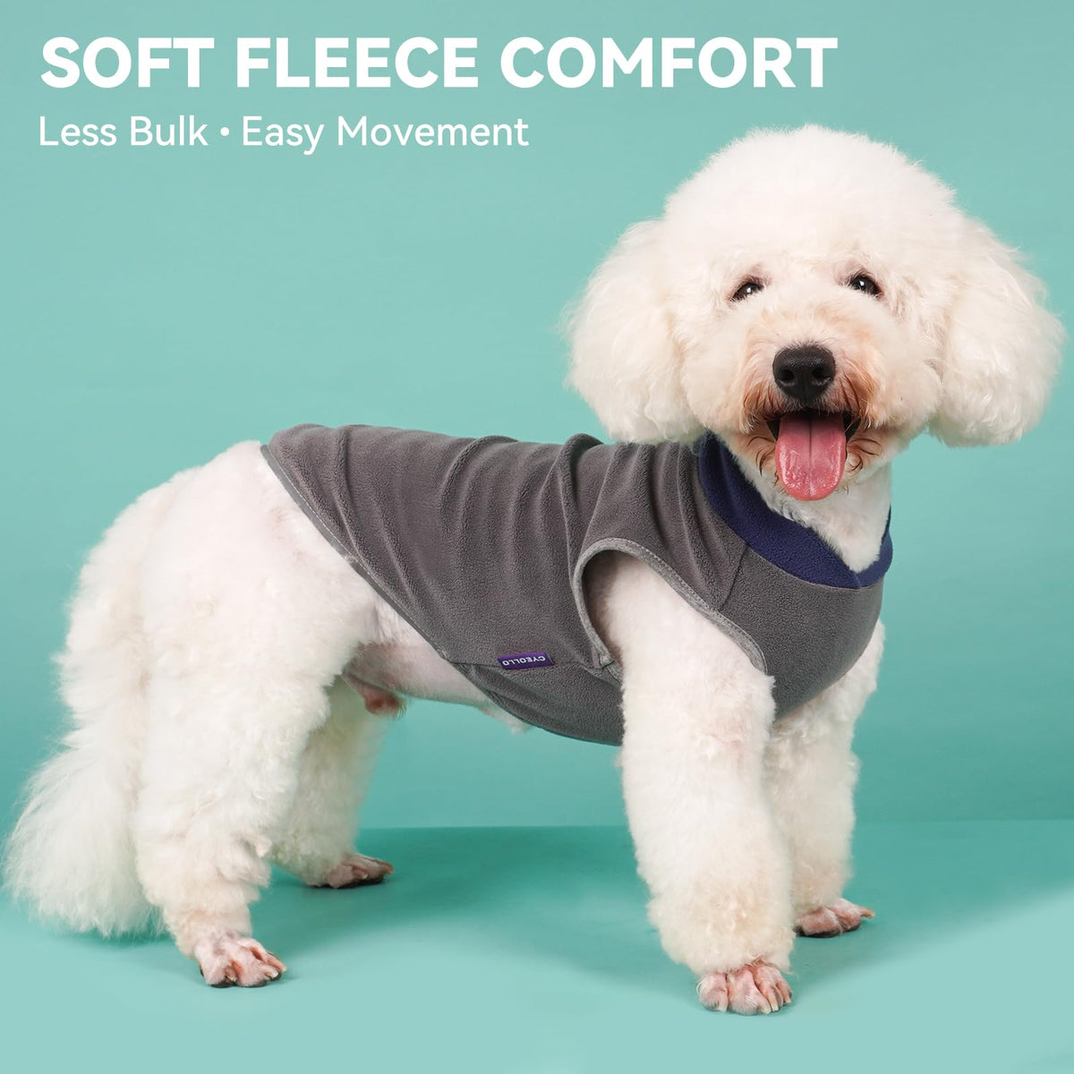 cyeollo 2 Pack Fleece Dog Sweater Pullover Lightweight Reflective Jacket