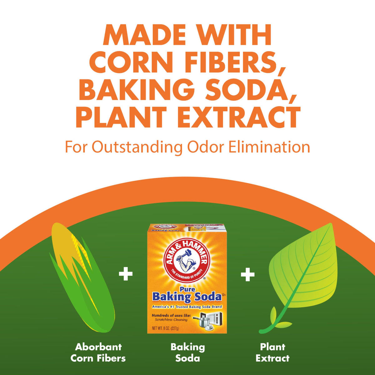 ARM & HAMMER Naturals Clumping Cat, Litter Odor Control, Multi Cat Litter, 18 lb. Bag