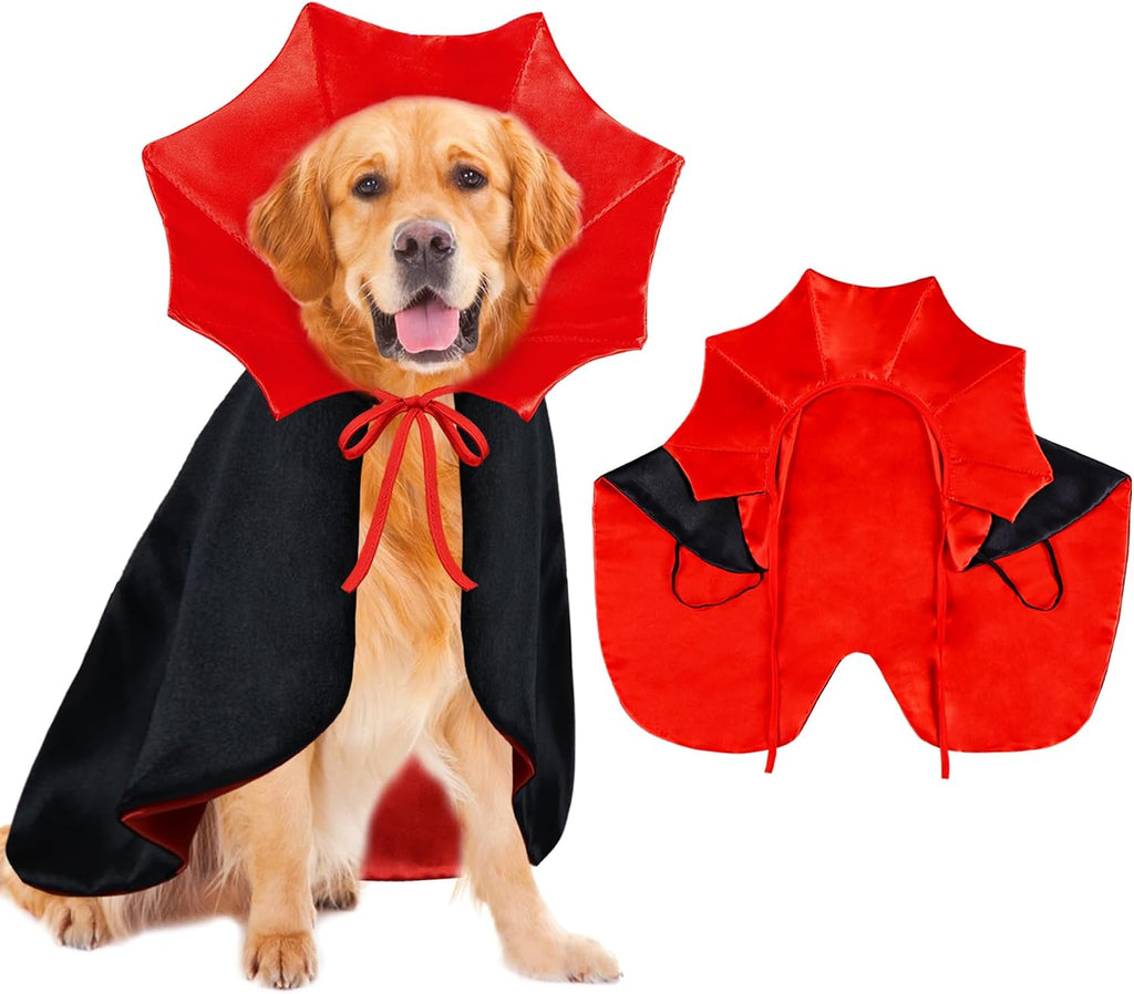 Dog Halloween Costume Dog Vampire Costume Funny Pet Vampire Devil Cape Cloak Halloween Costumes for Small Medium Large X