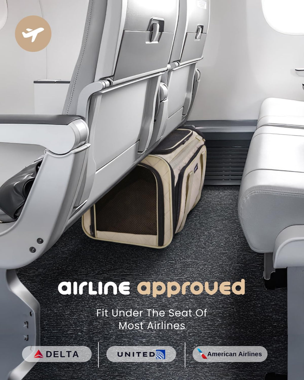 MIDOG Soft Cat Carrier Airline Approved, Expandable for Cats Up to 15lbs